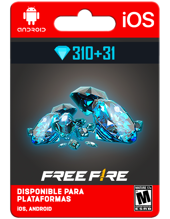 Recarga Garena Free Fire 310 diamantes + 62 Bônus