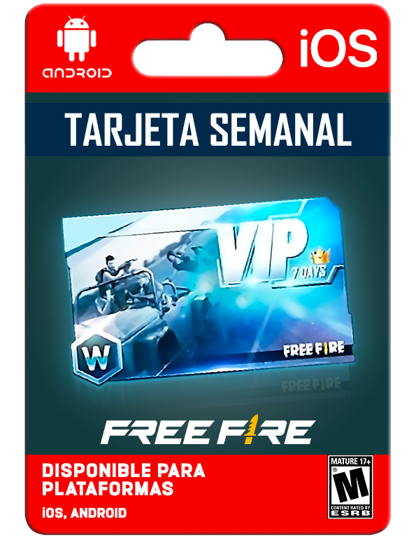 Free Fire Recarga por ID - Tarjeta Semanal