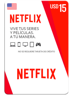 PIN Netflix 15 USD (OFERTA)– USA (Entrega Automática)