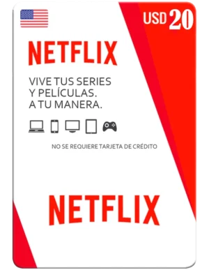 PIN Netflix 20 USD – USA