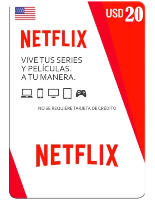 PIN Netflix 20 USD – USA