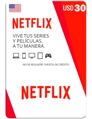 PIN Netflix 30 USD – USA