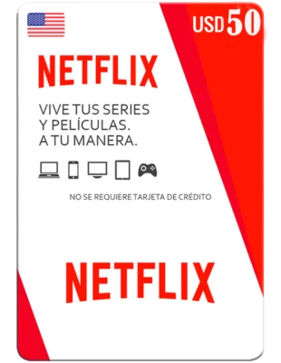 PIN Netflix 50 USD – USA (Entrega Automatica)