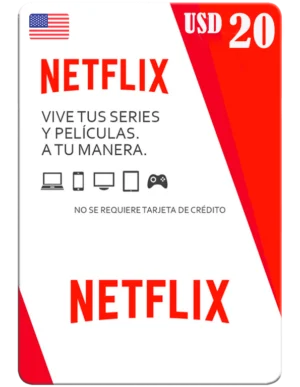 PIN Netflix 20 USD – USA (OFERTA)