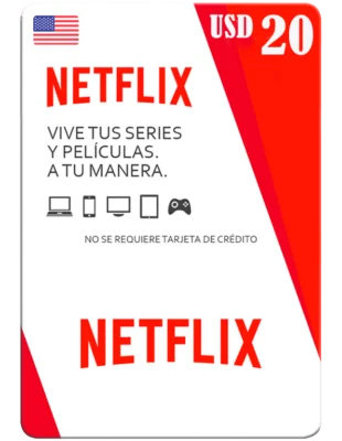 PIN Netflix 20 USD – USA (OFERTA)
