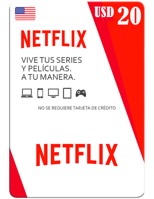 PIN Netflix 20 USD – USA (OFERTA)