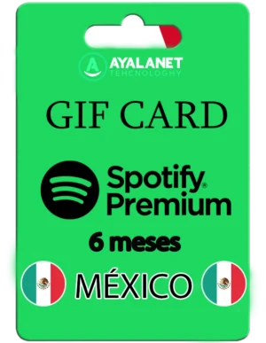 Spotify Gif Card Premium 6 Meses Individual México – ENTREGA AUTOMATICA