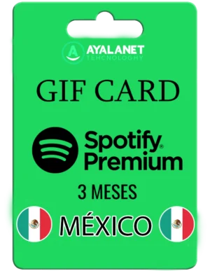 Spotify Gif Card Premium 3 Meses Individual México – ENTREGA AUTOMATICA