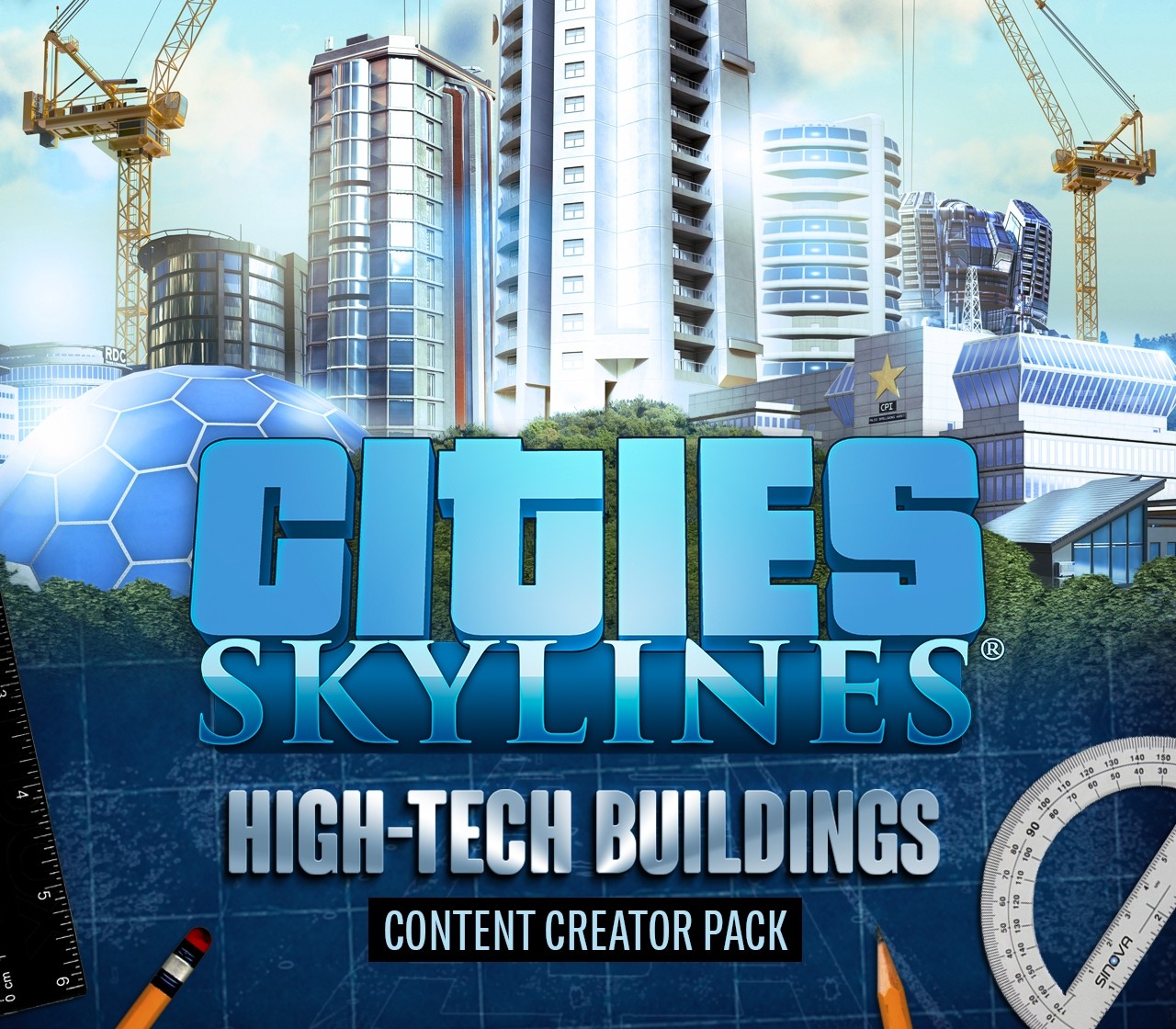 Cities: Skylines - Content Creator Pack: High-Tech Buildings DLC US Steam CD Key