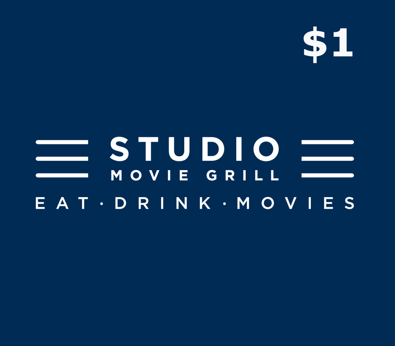 Studio Movie Grill $1 Gift Card US