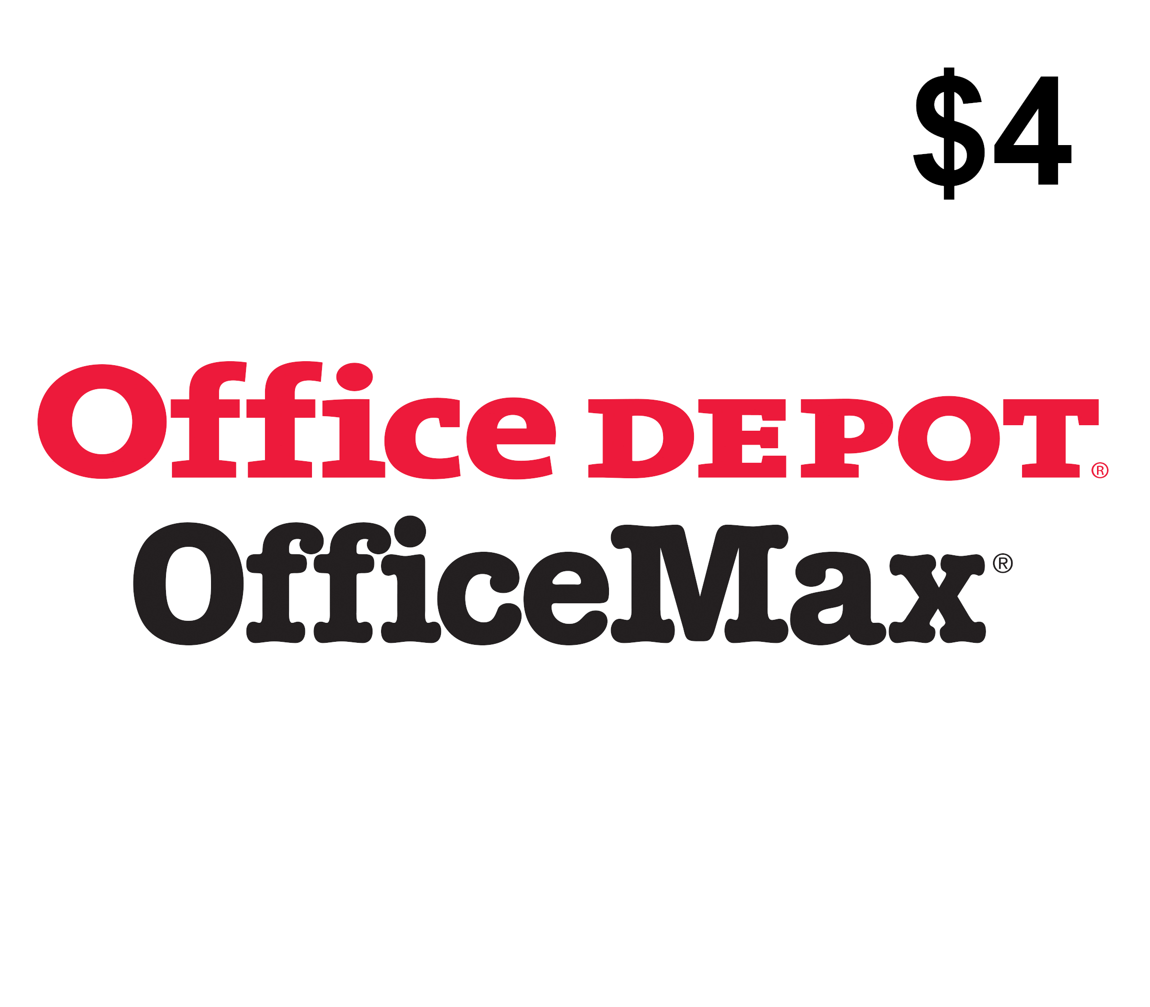 Office Depot $4 Gift Card US