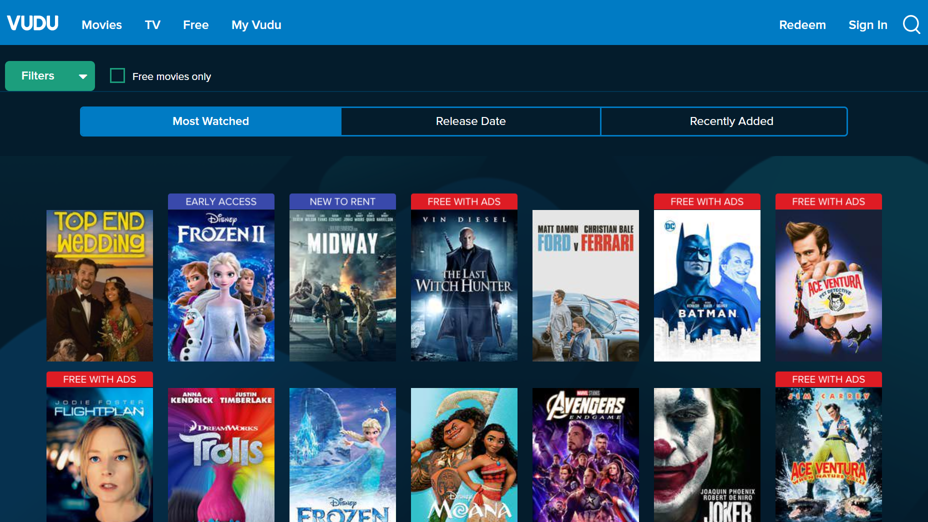 Vudu USD 25 Gift Card US